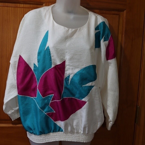 Jordana Vintage Windbreaker Track Suit  Tops Hot Pink Retro 90s 3 pc set - Picture 3 of 16